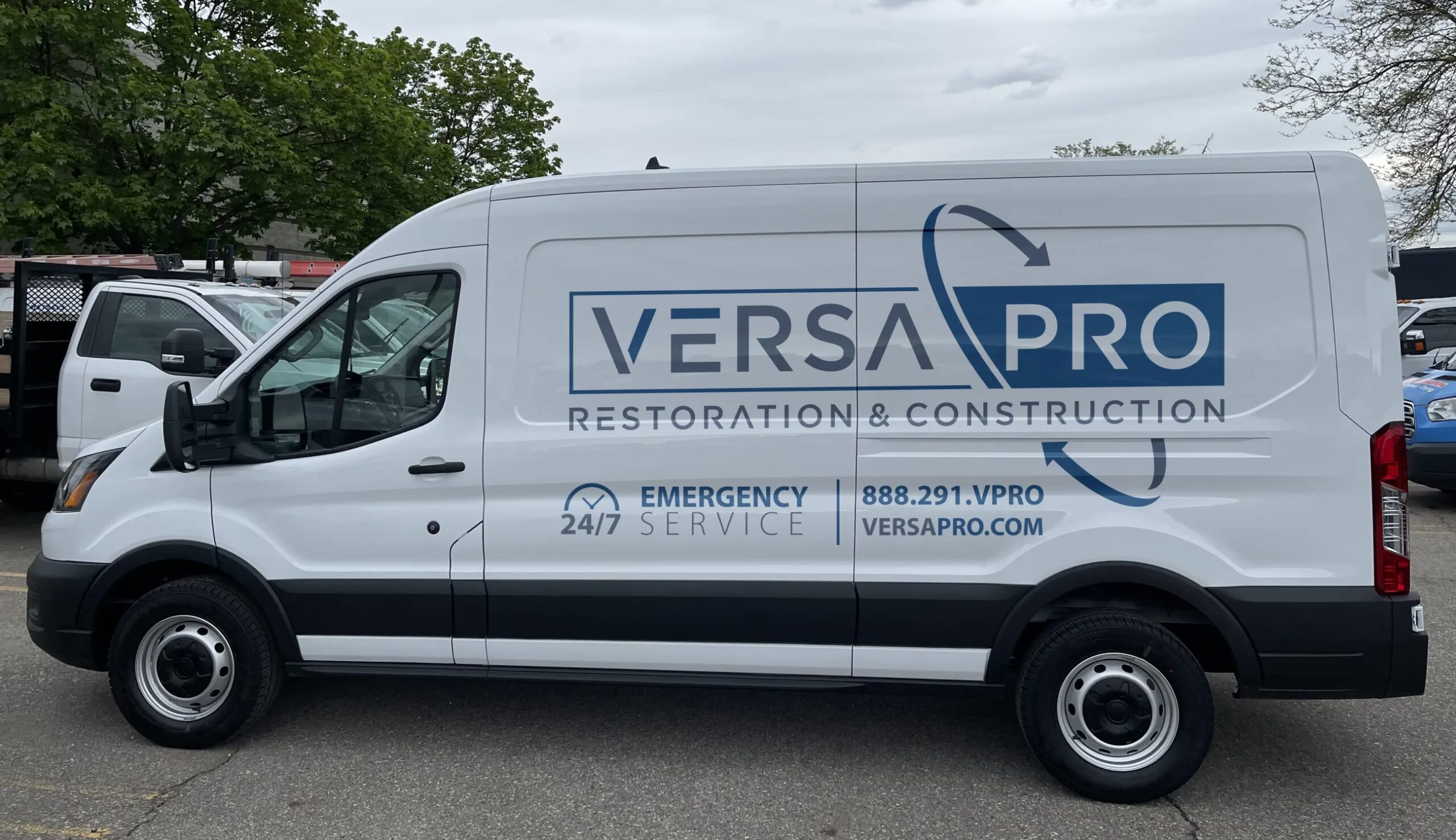 versapro restoration and construction van